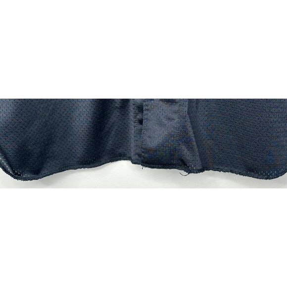 Athletic Knit Mens Shirt Sleeveless Baseball Jersey Button Up Embroidered Large - Picture 10 of 11